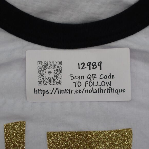 Raglan Shirt Womens M Multicolor Quarter Sleeve Round Neck Graphic Print Tee - Picture 14 of 14